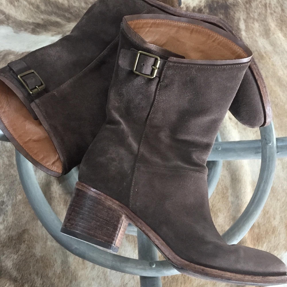 Alberto Fermani Soft Brown Suede Boots Size 8.5